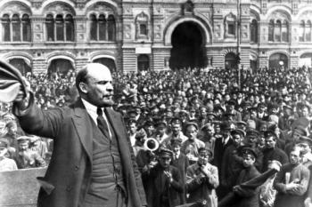 Lenin’s speech of March 20, 1920, on the Bolshoi Theater Square in Moscow. 